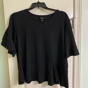 Worthington Black Dressy Blouse Size XL